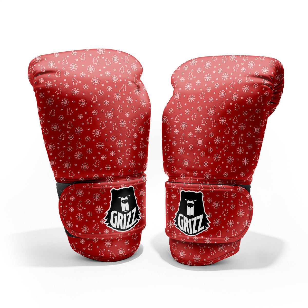 Snowflake Christmas Print Pattern Pro Boxing Glove