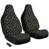 Snowflake Gold And Black Print Pattern Car Seat Covers-grizzshop