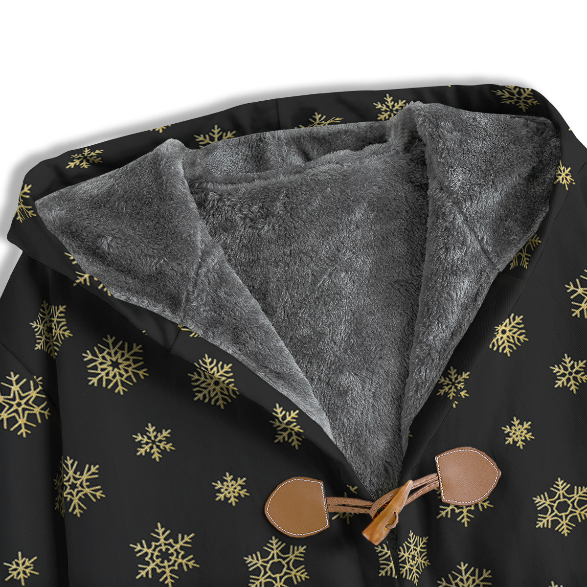 Snowflake Gold And Black Print Pattern Men's Windbreaker Jacket-grizzshop