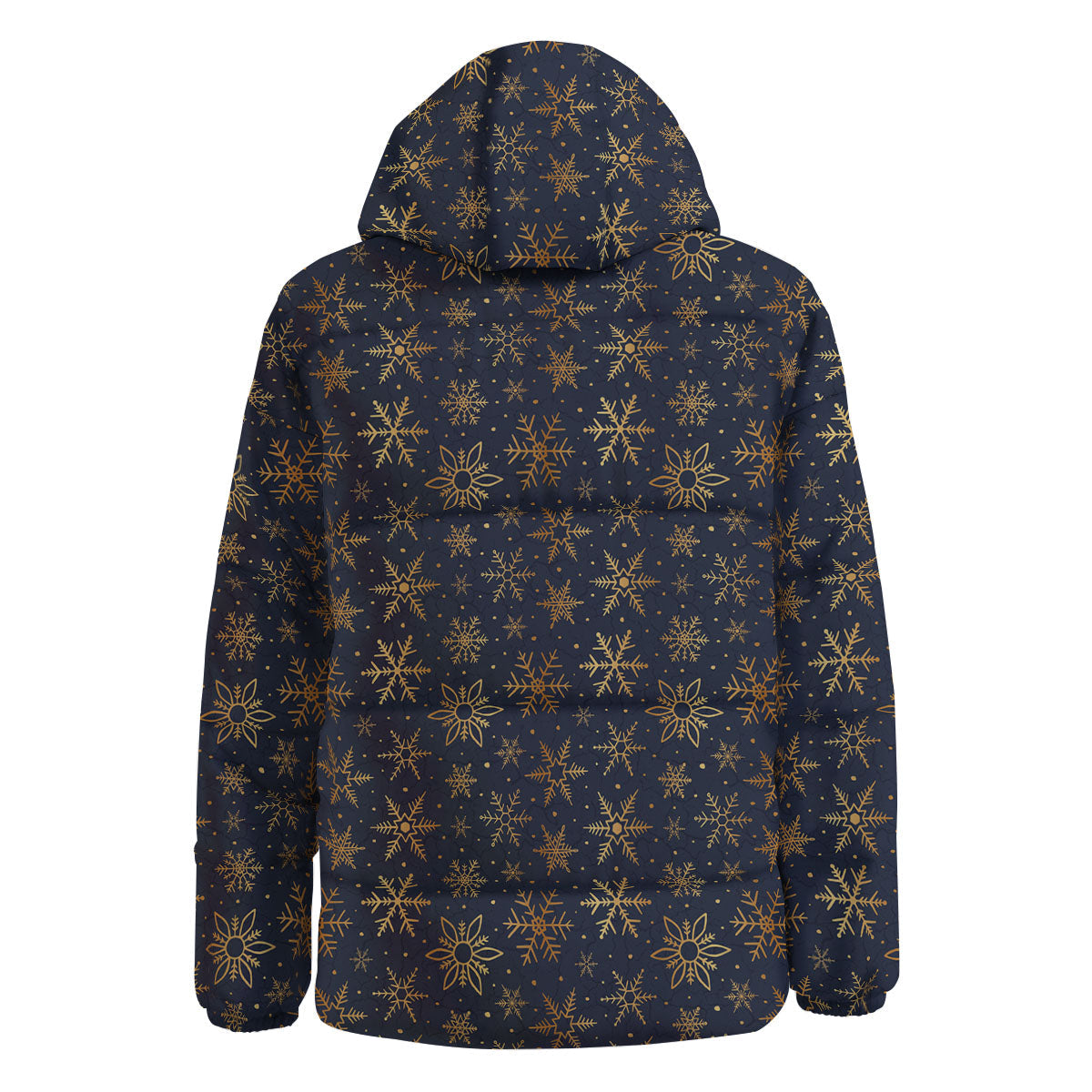 Snowflake Golden Print Down Jacket-grizzshop