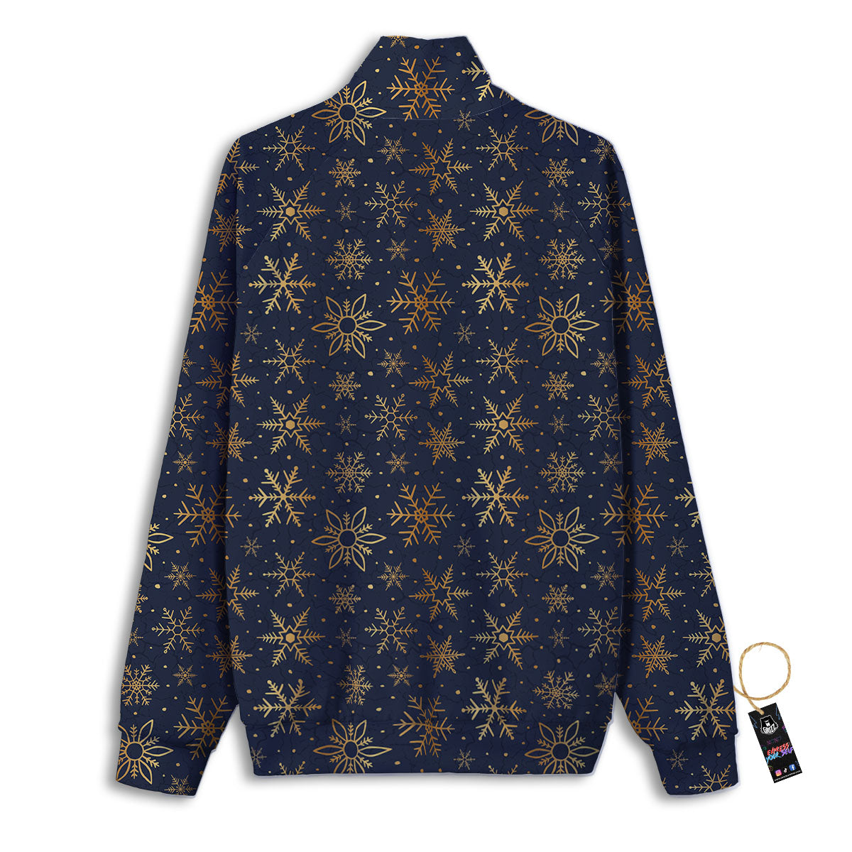 Snowflake Golden Print Track Jacket-grizzshop