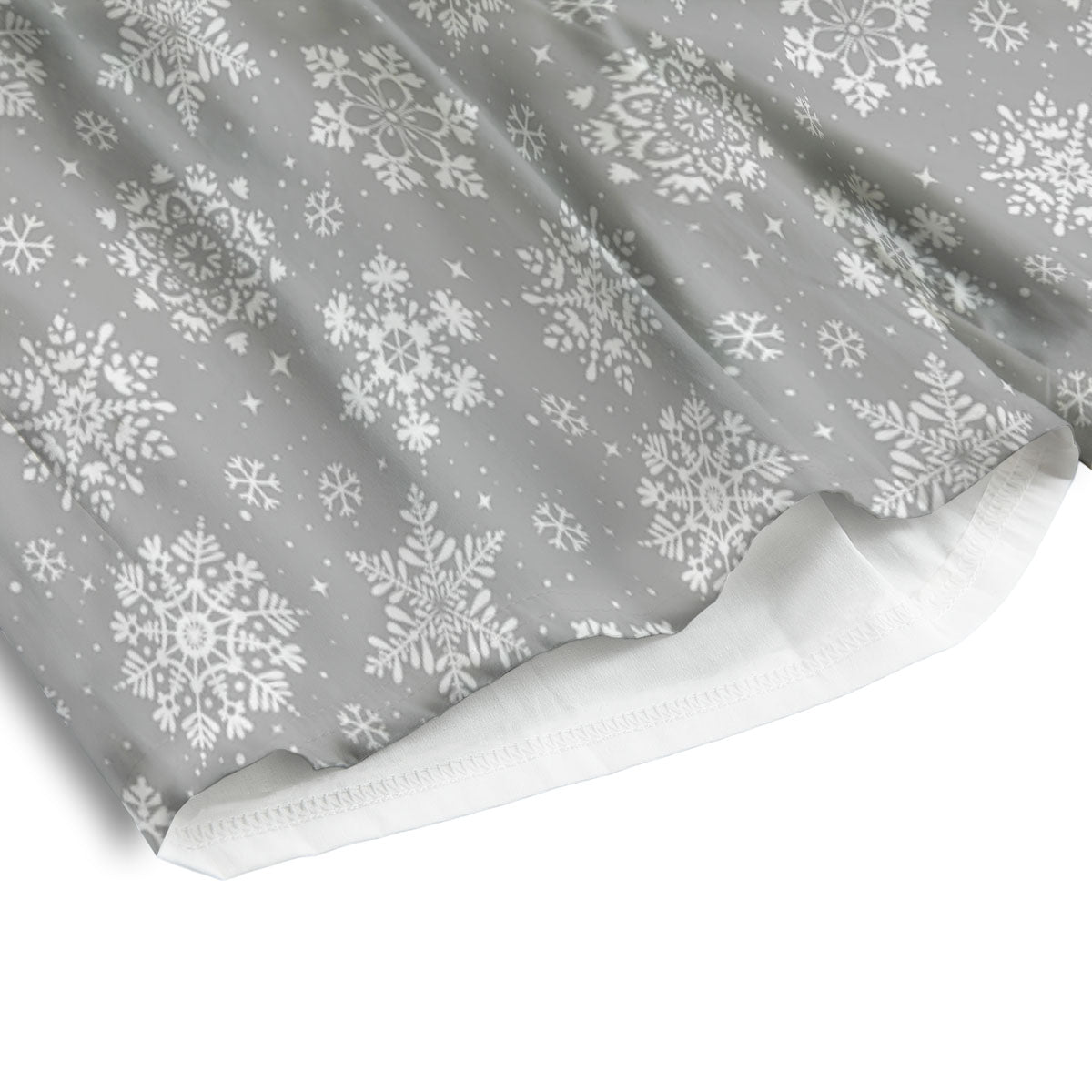 Snowflake Grey And White Print Pattern Men's Athletic Shorts