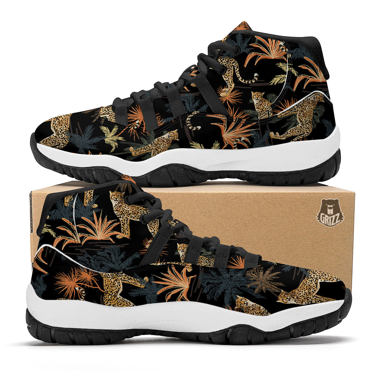 Snowflake Pastel Color Print Pattern Black Bball Shoes-grizzshop