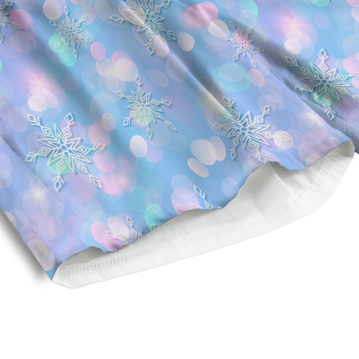 Snowflake Pastel Color Print Pattern Men's Athletic Shorts