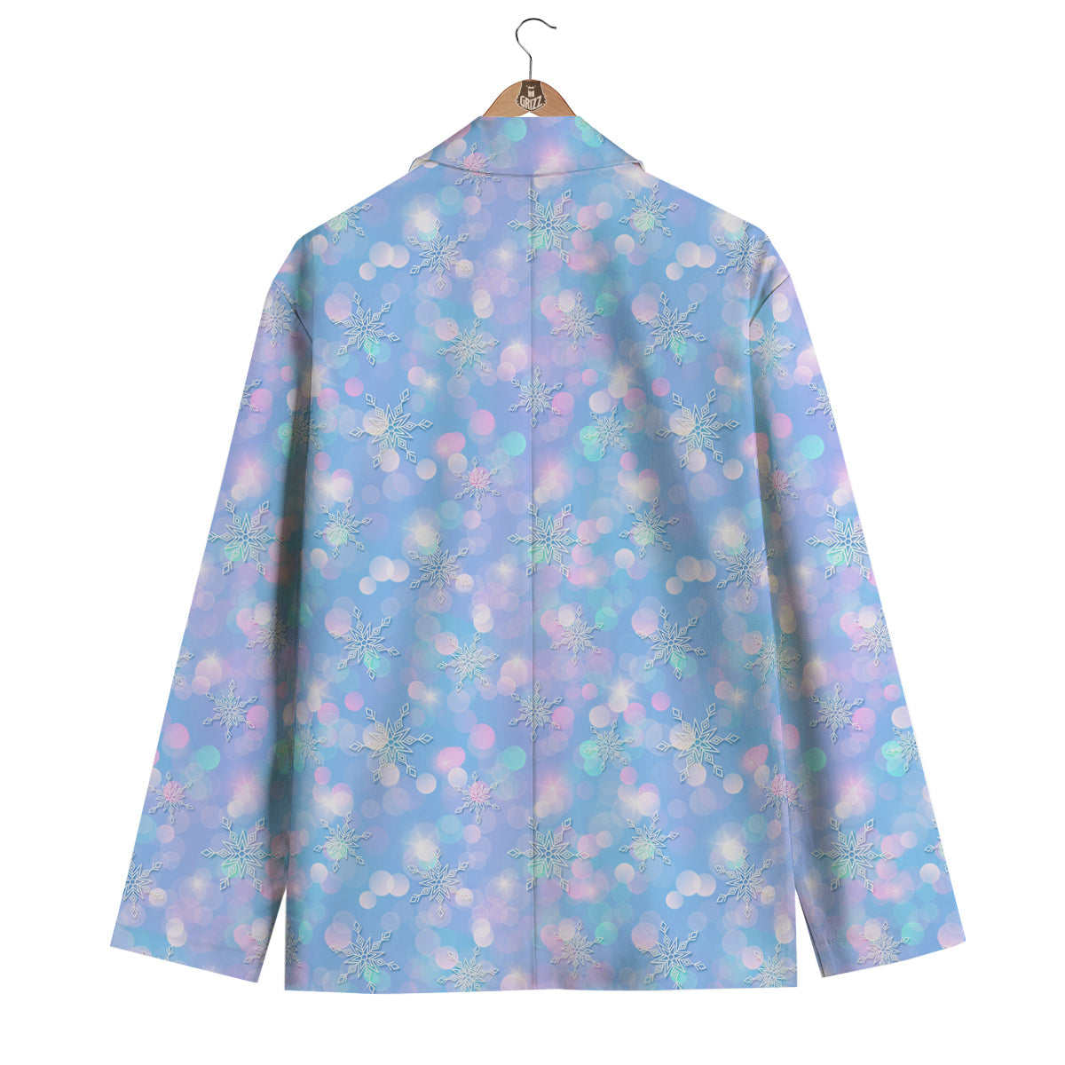 Snowflake Pastel Color Print Pattern Men's Blazer-grizzshop
