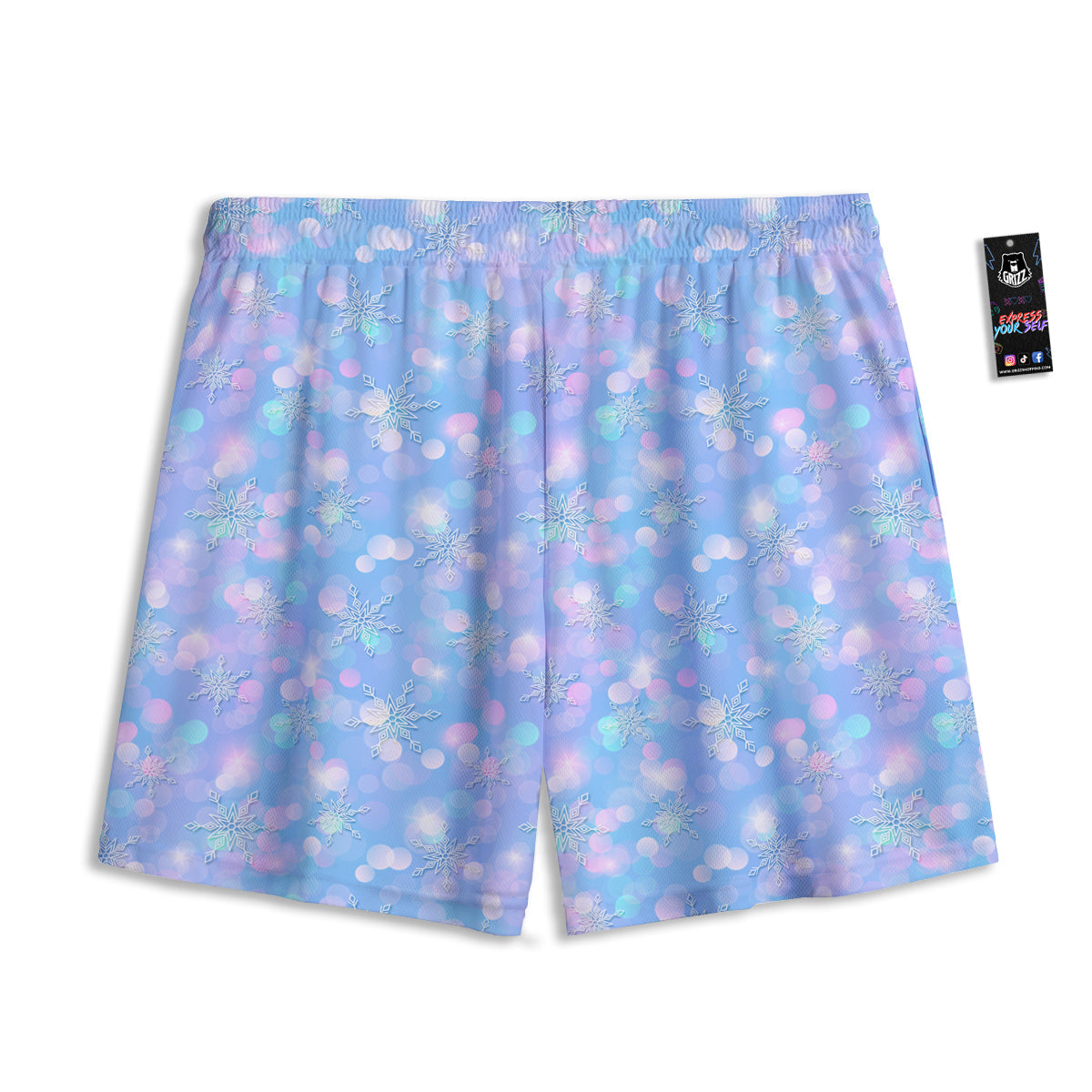 Sunflower Green Print Pattern Mesh Shorts