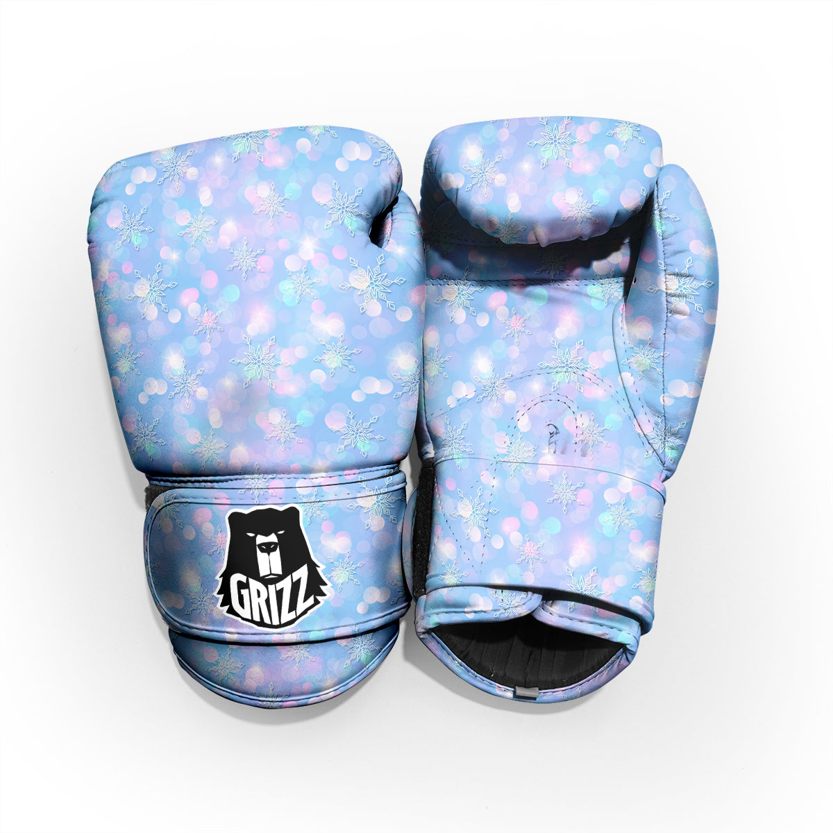 Snowflake Pastel Color Print Pattern Pro Boxing Glove