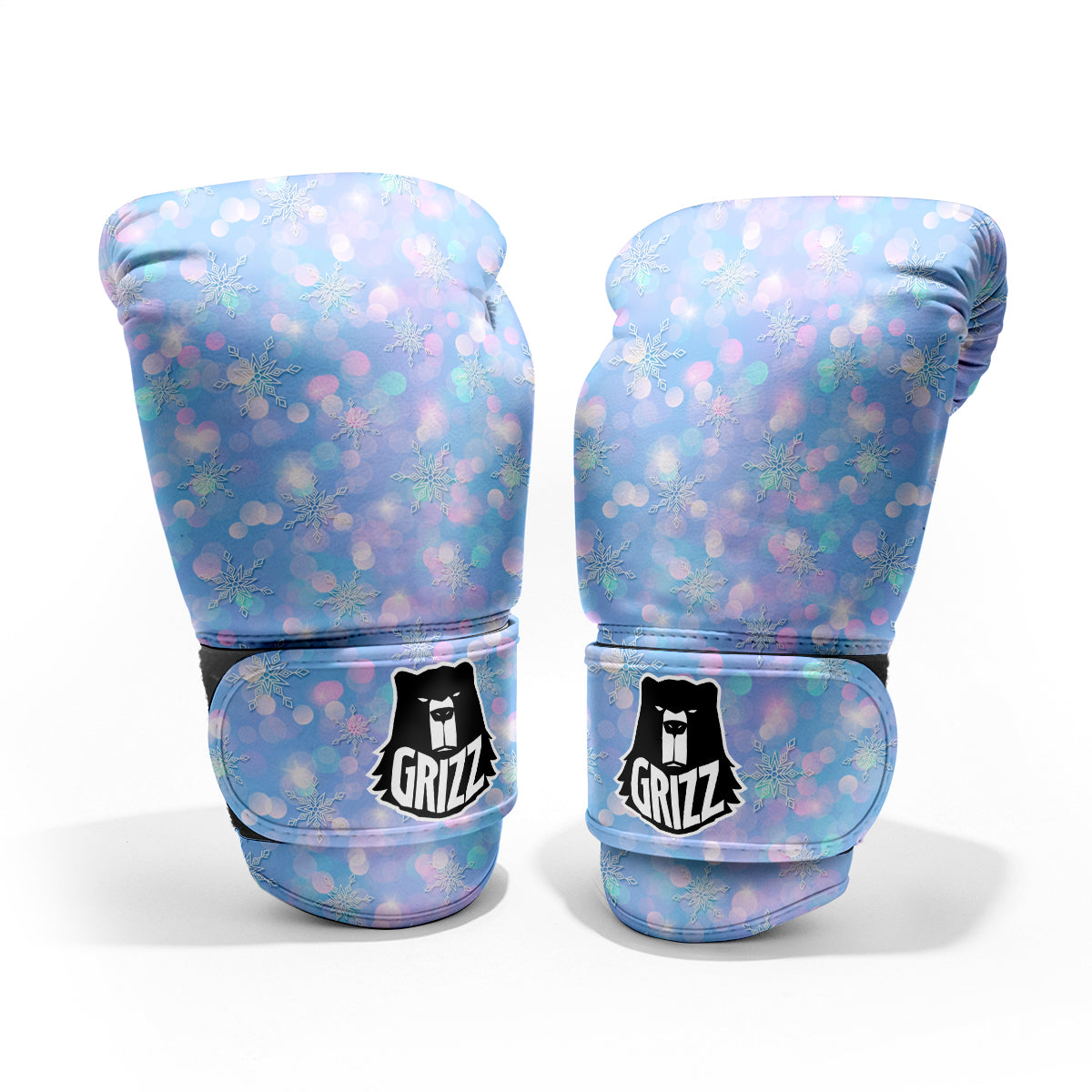 Snowflake Pastel Color Print Pattern Pro Boxing Glove