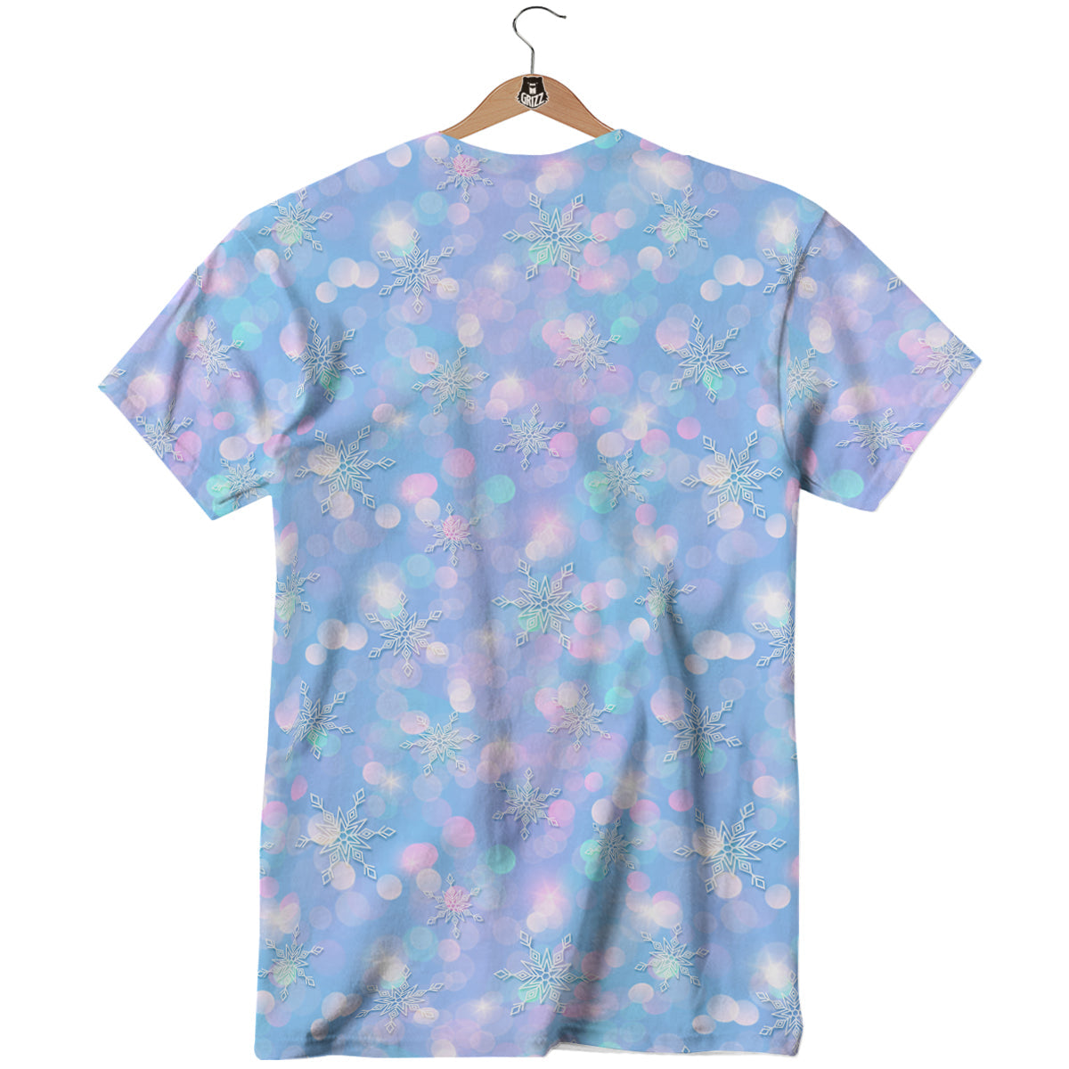 Snowflake Pastel Color Print Pattern T-Shirt-grizzshop