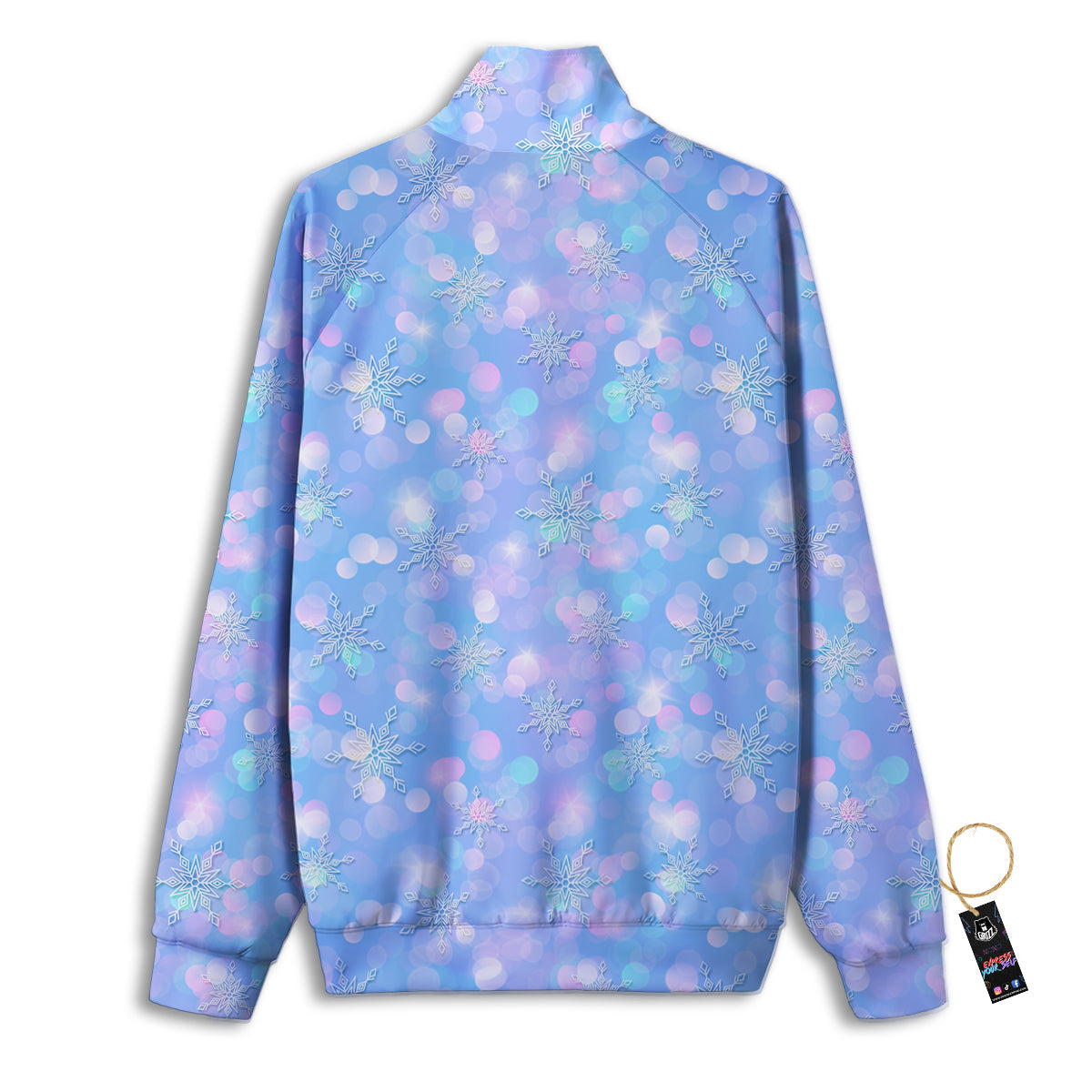 Snowflake Pastel Color Print Pattern Track Jacket-grizzshop