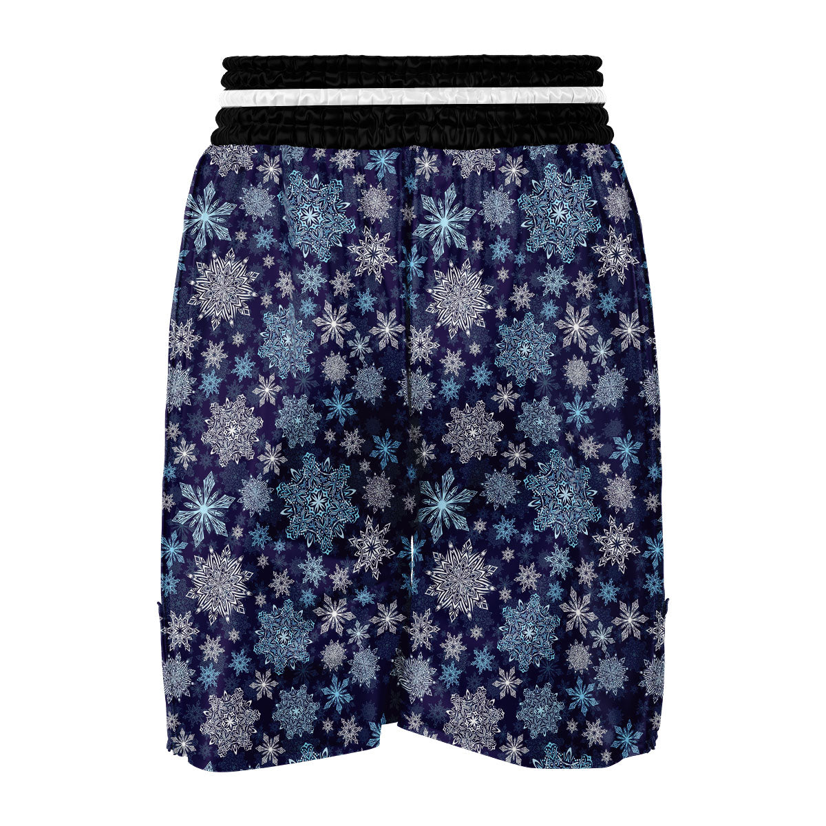 Snowflake Pattern Print Boxing Shorts-grizzshop