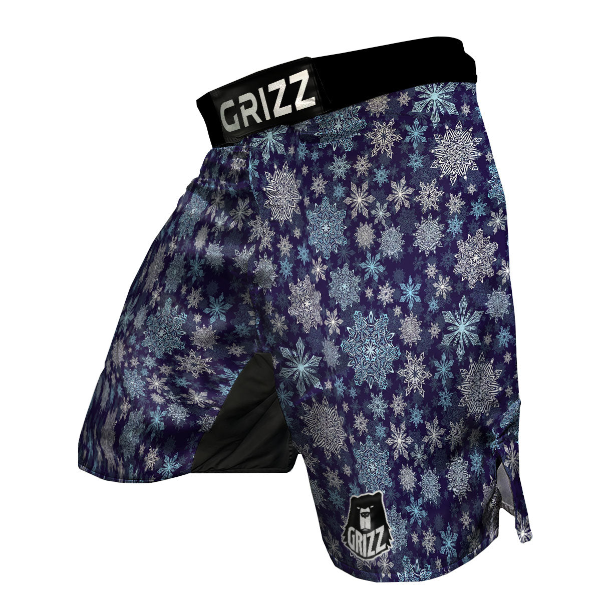 Snowflake Pattern Print MMA Shorts-grizzshop