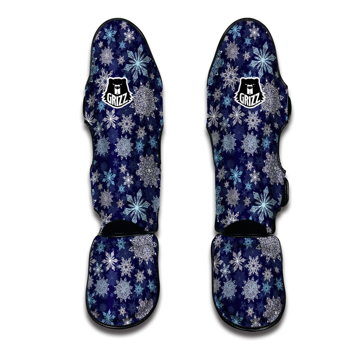 Snowflake Pattern Print Muay Thai Shin Guards-grizzshop