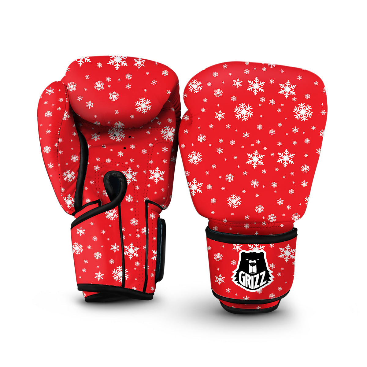 Snowflake Print Pattern Boxing Gloves-grizzshop