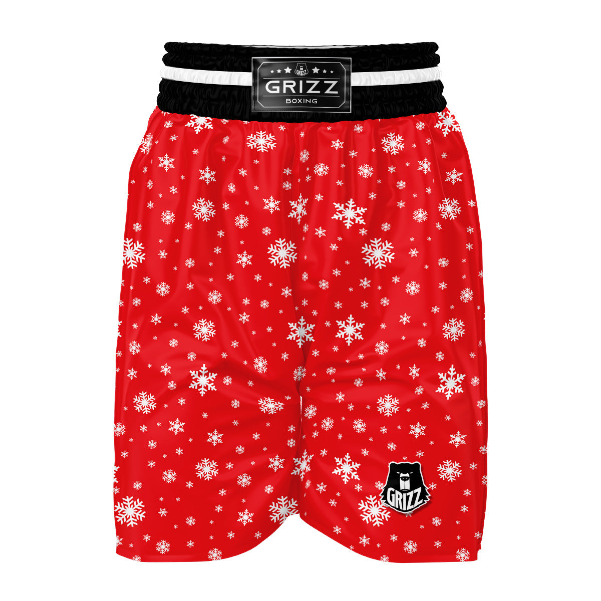 Snowflake Print Pattern Boxing Shorts-grizzshop