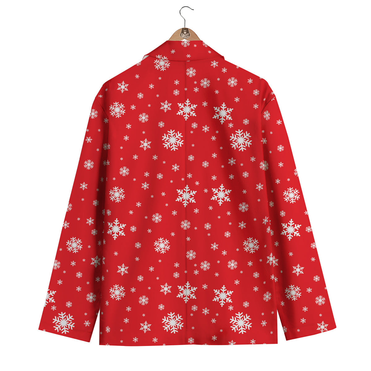 Snowflake Print Pattern Men's Blazer-grizzshop