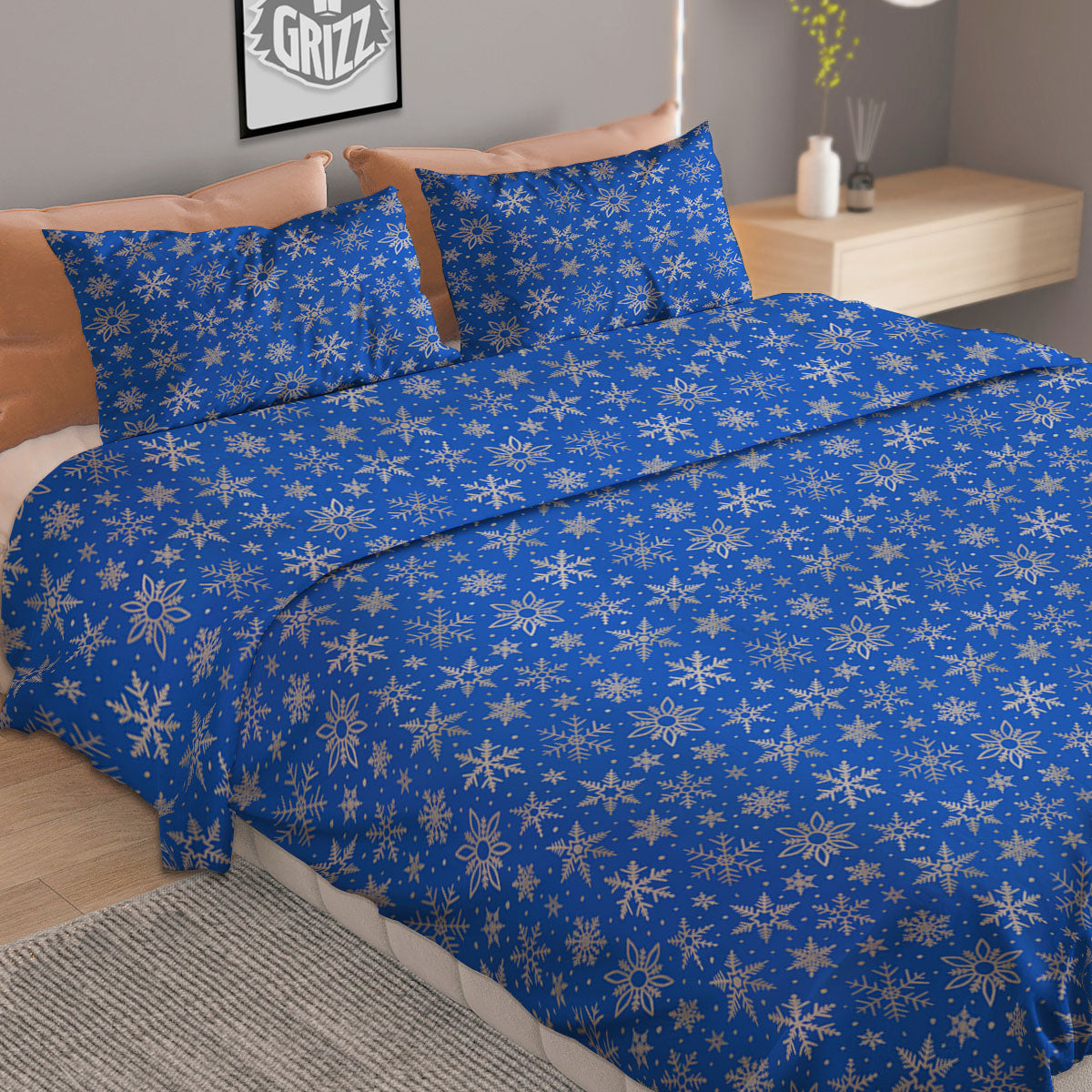 Shark White And Grey Print Pattern Duvet Cover Bedding Set