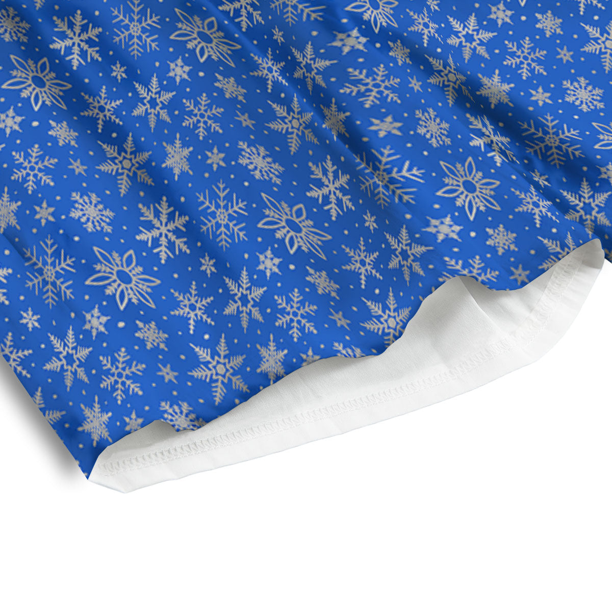 Snowflake Silver And Blue Print Pattern Men's Athletic Shorts