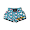 Snowflake Snowman Pattern Print Muay Thai Boxing Shorts-grizzshop