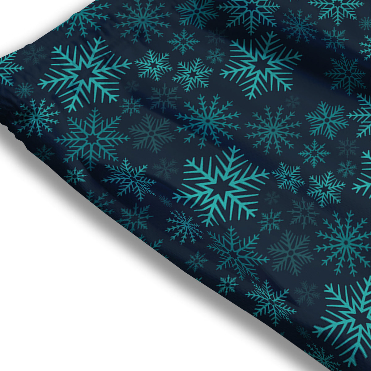 Snowflake Turquoise Print Pattern Mesh Shorts