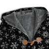 Snowflake White And Black Print Pattern Men's Windbreaker Jacket-grizzshop