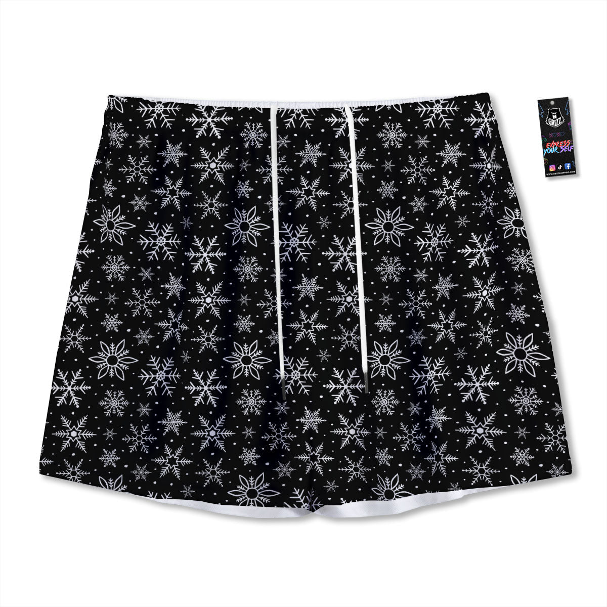 Sheep Doodle Print Pattern Mesh Shorts