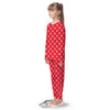 Snowflake White And Red Print Pattern Kid's Pajamas-grizzshop