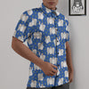 Snowflake And Angel Print Pattern Untucked Shirts-grizzshop