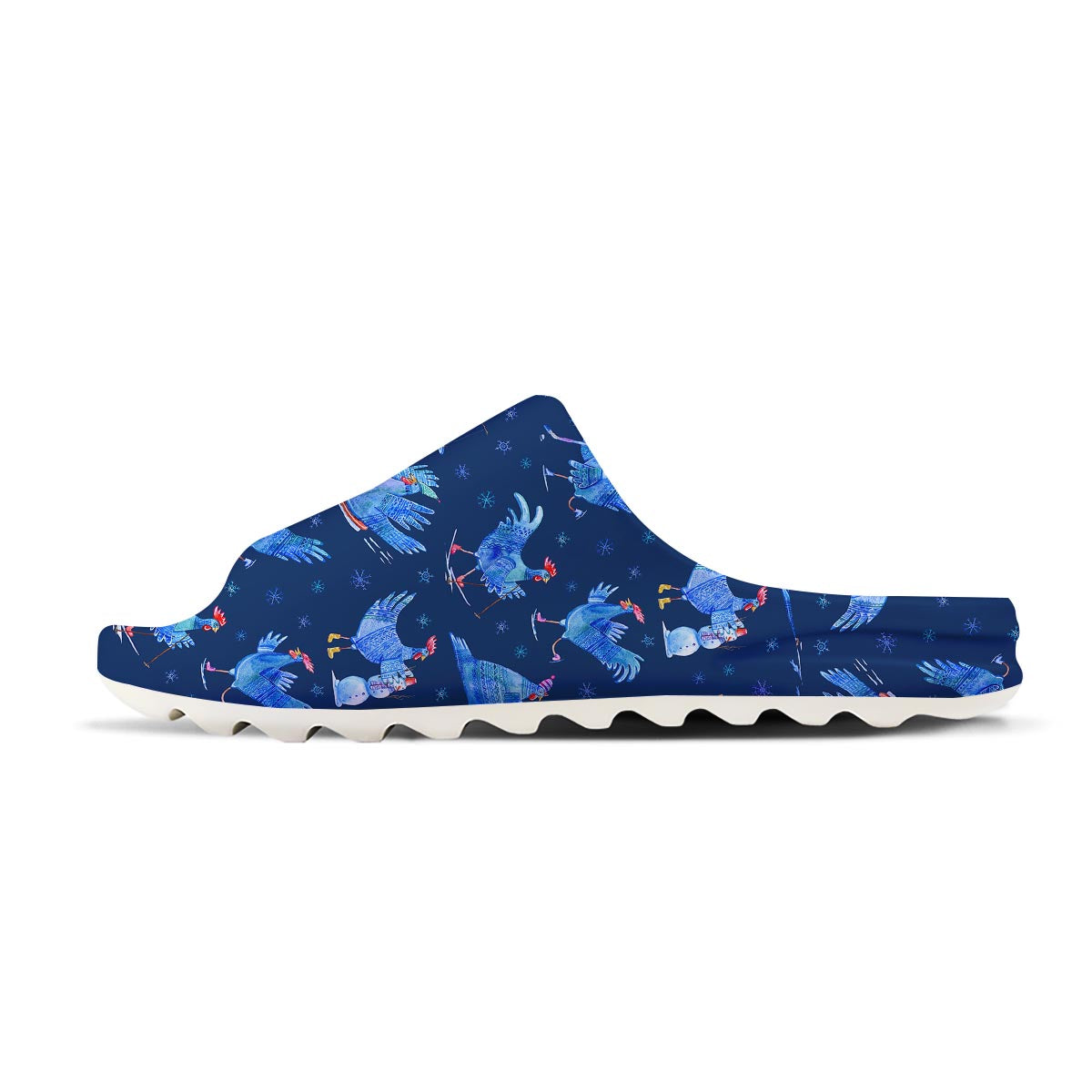 Snowflake And Rooster Print Pattern Sandals-grizzshop