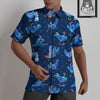 Snowflake And Rooster Print Pattern Untucked Shirts-grizzshop