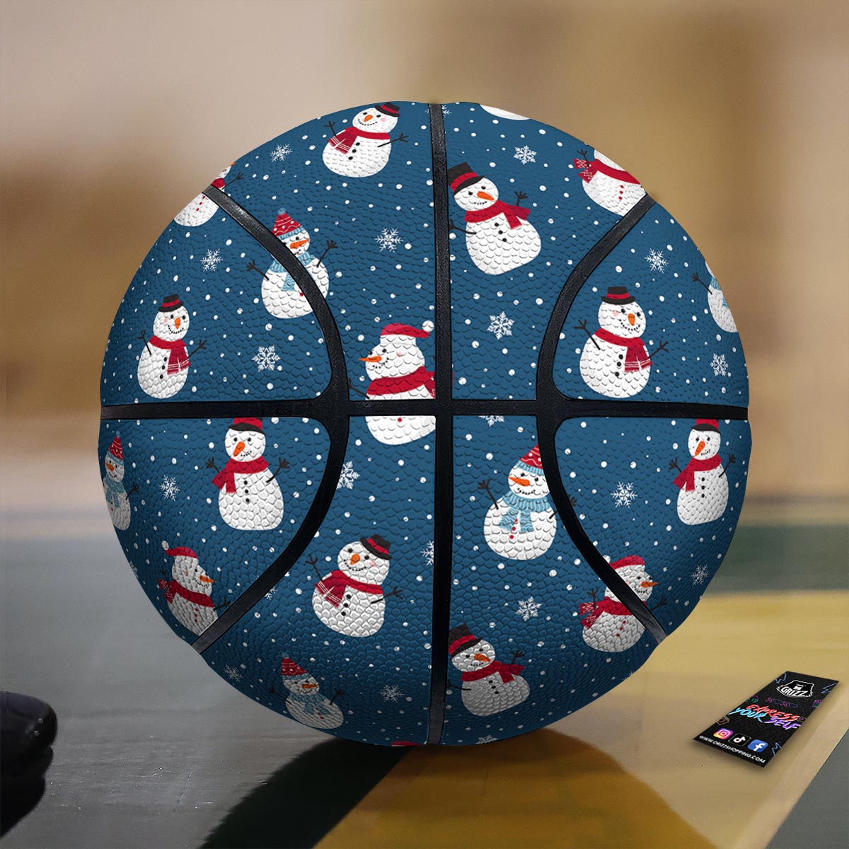 Star of David White And Black Print Basketball