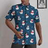 Snowflake And Snowman Print Pattern Untucked Shirts-grizzshop