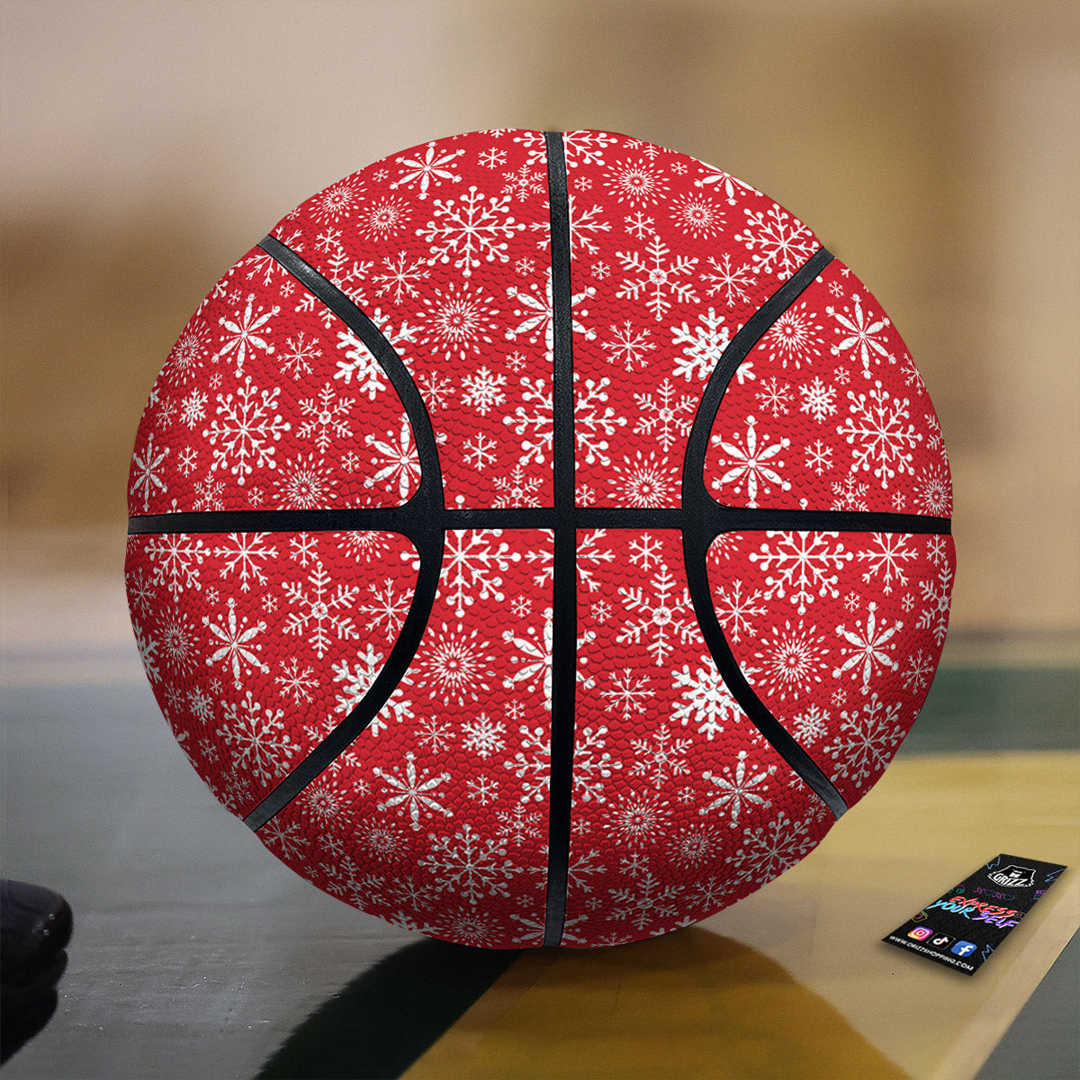 Snowflake Christmas Print Basketball