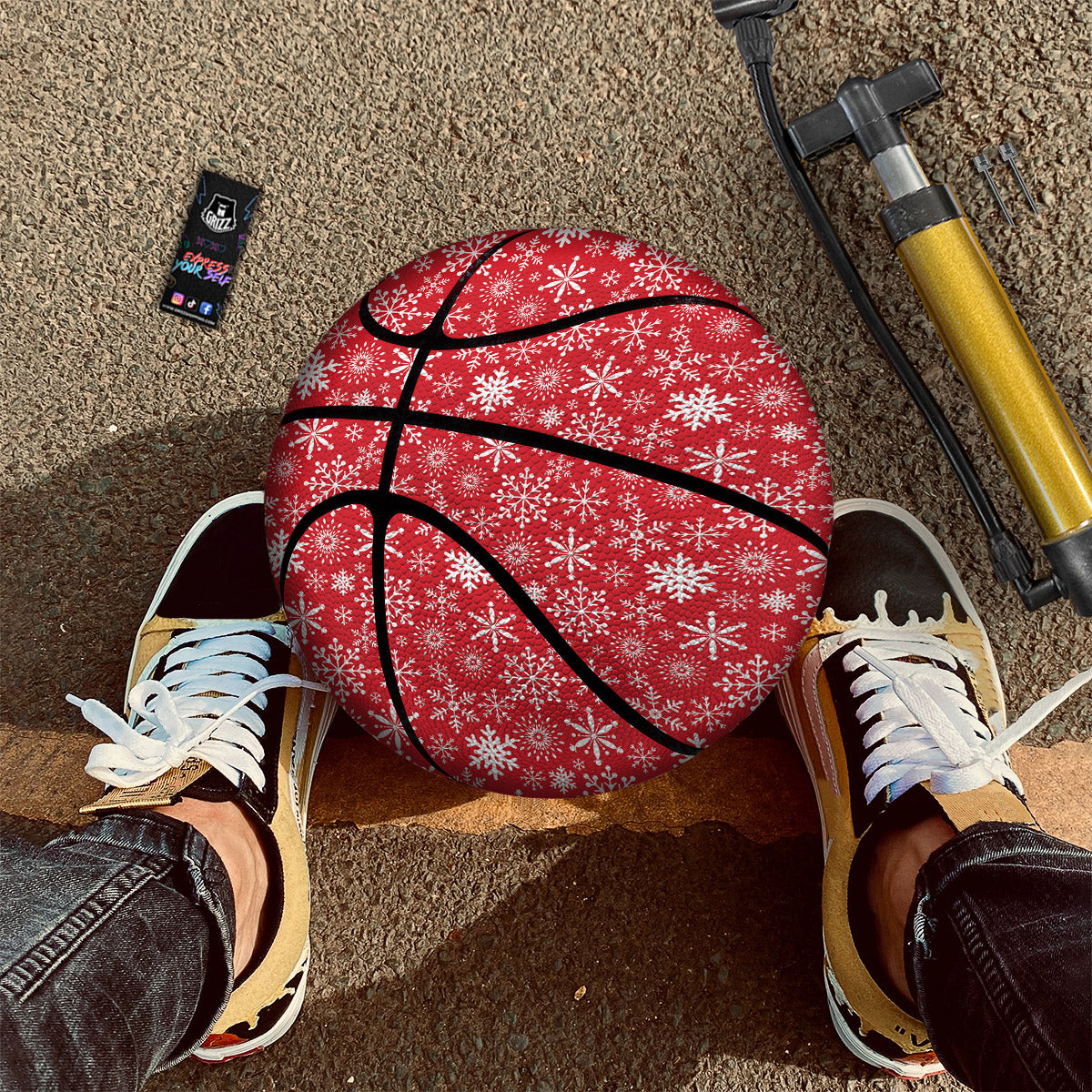 Snowflake Christmas Print Basketball
