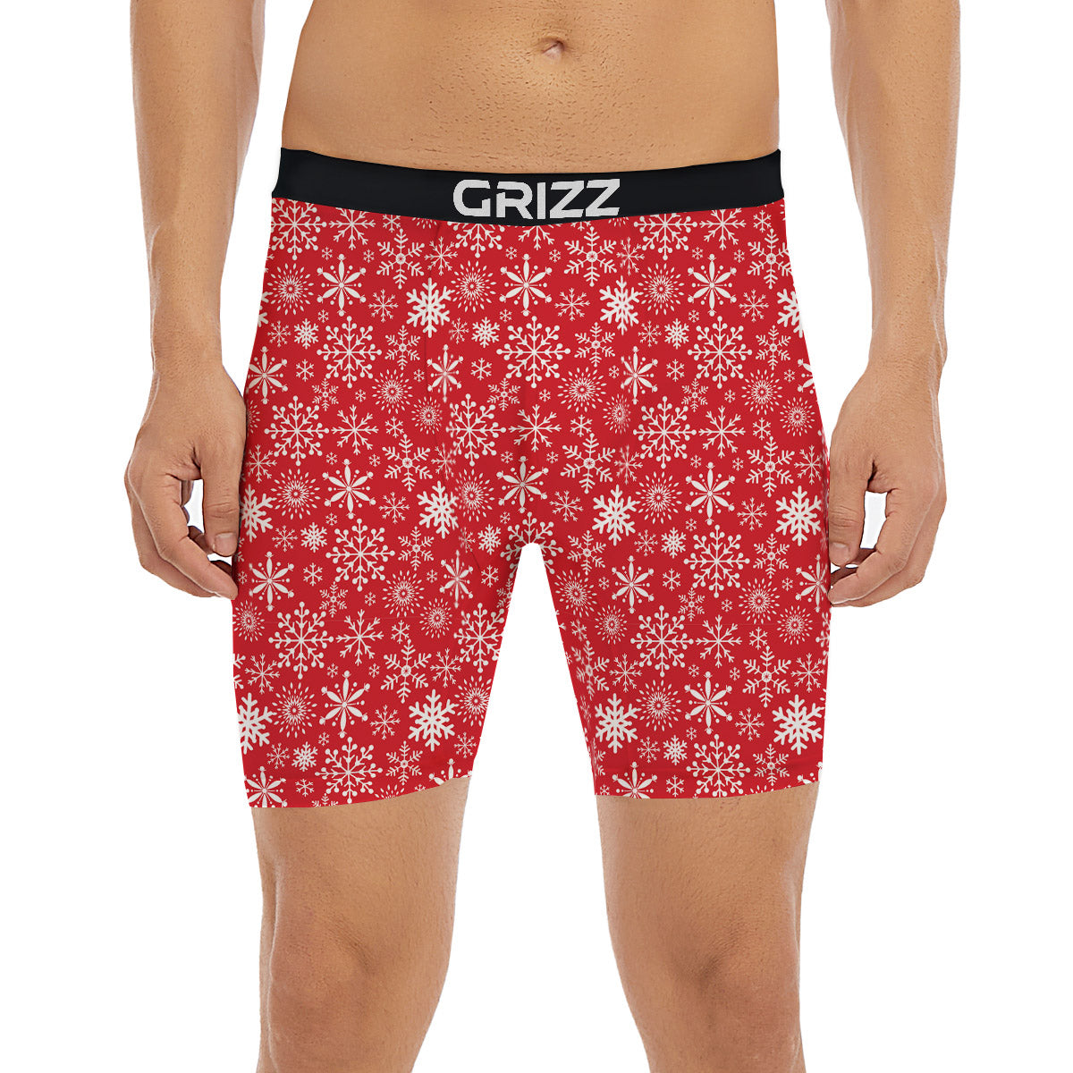 Snowflake Christmas Print Boxer Briefs