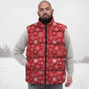 Snowflake Christmas Print Down Vest