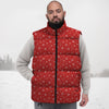 Snowflake Christmas Print Pattern Down Vest