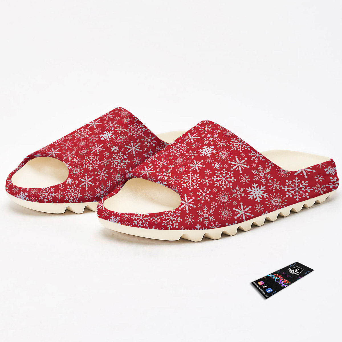 Snowflake Christmas Print Sandals-grizzshop