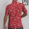 Snowflake Christmas Print Untucked Shirts-grizzshop