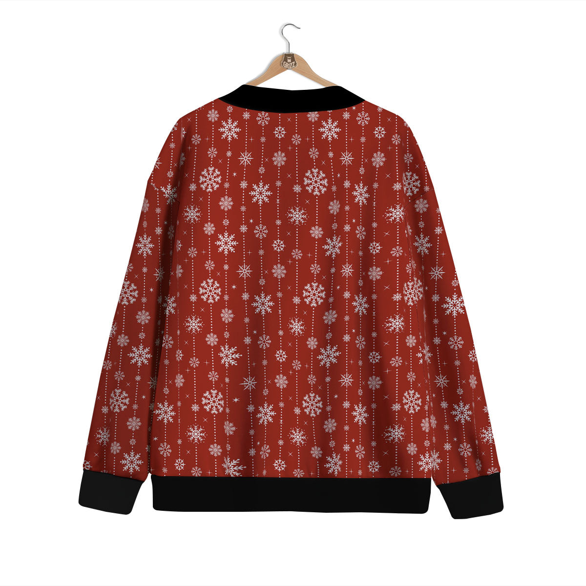 Snowflakes Merry Christmas Print Pattern Cardigan-grizzshop