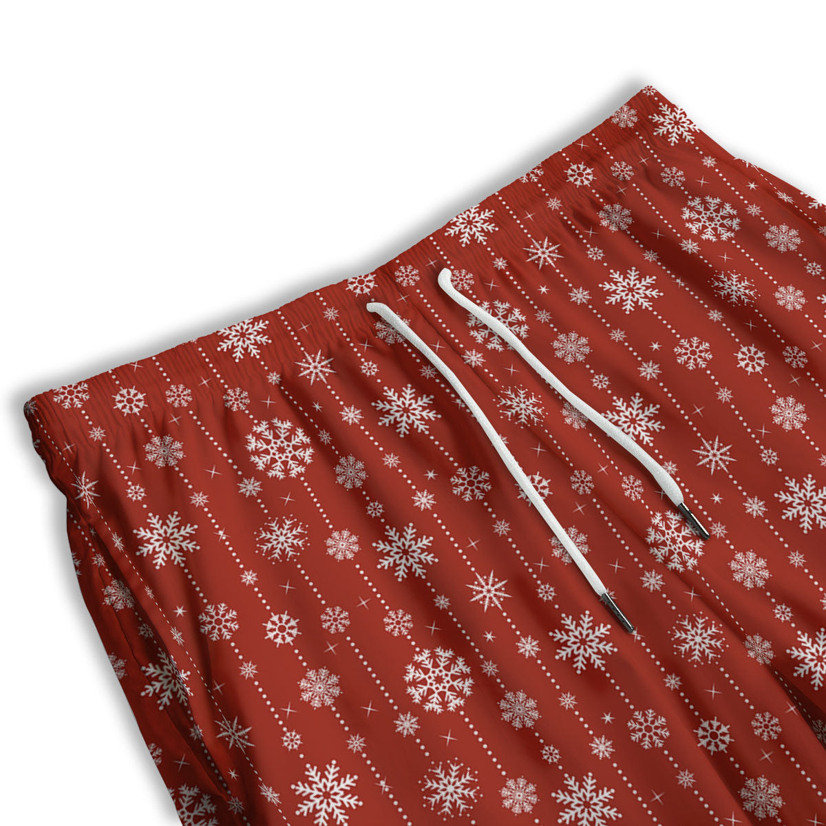 Snowflakes Merry Christmas Print Pattern Men's Athletic Shorts