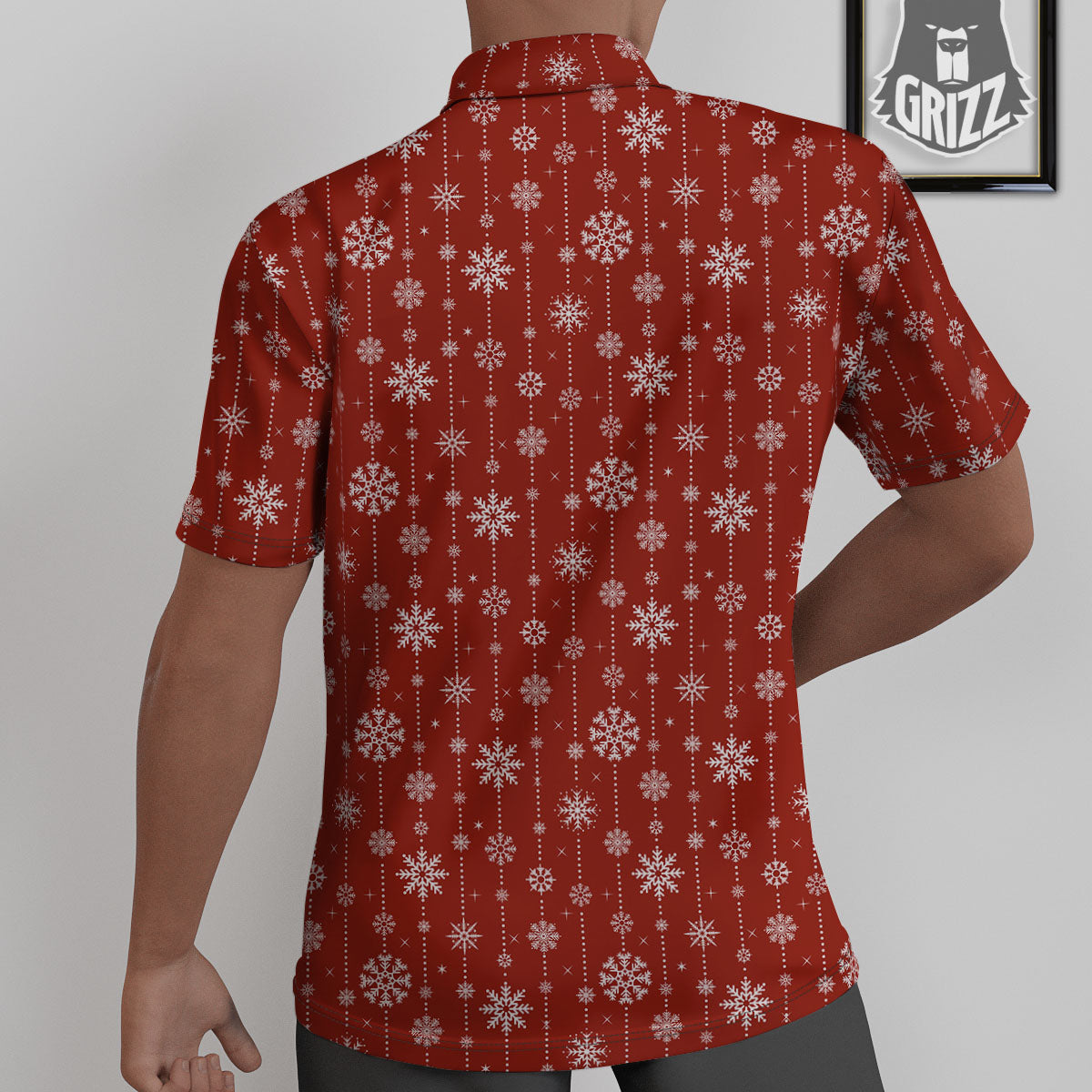 Snowflakes Merry Christmas Print Pattern Untucked Shirts-grizzshop