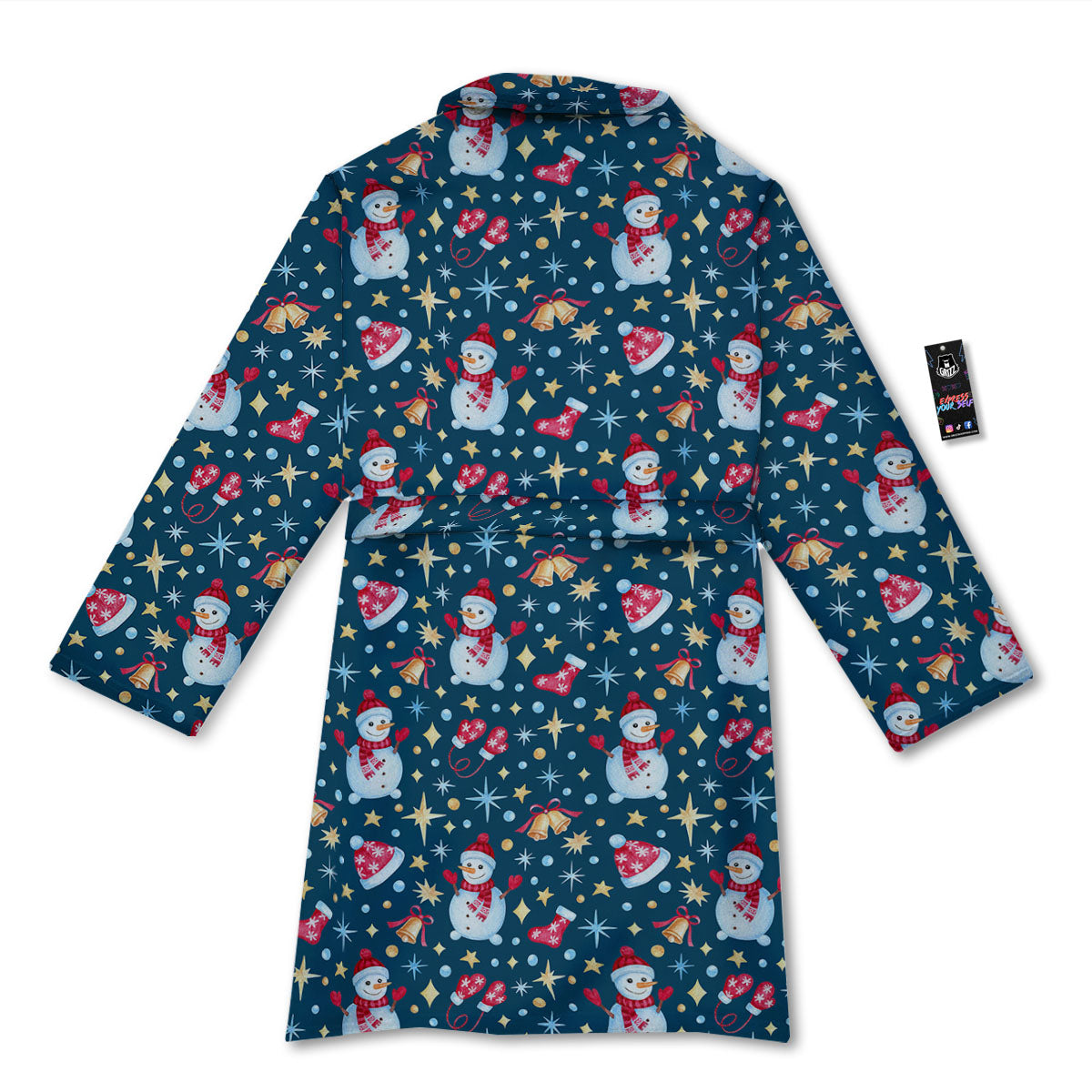 Snowman Christmas Print Pattern Bathrobe-grizzshop