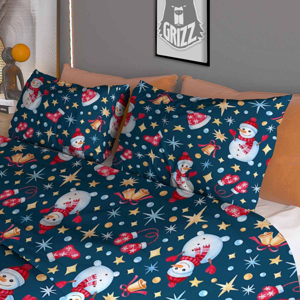 Sheep Cute Print Pattern Duvet Cover Bedding Set