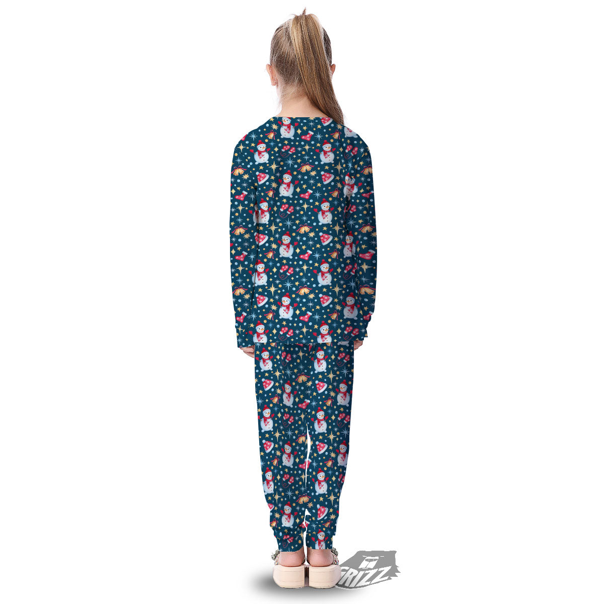 Snowman Christmas Print Pattern Kid's Pajamas-grizzshop