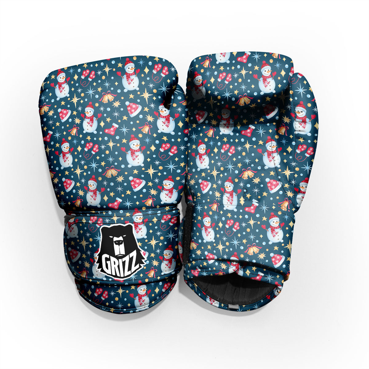 Snowman Christmas Print Pattern Pro Boxing Glove