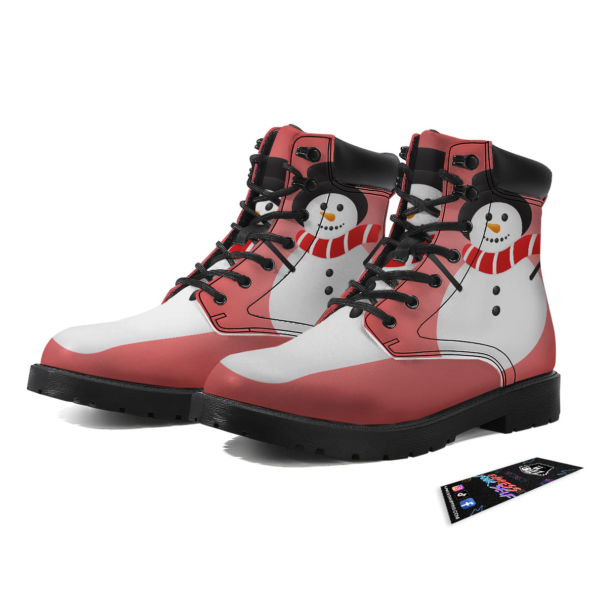 Snowman Cute Print Boots-grizzshop