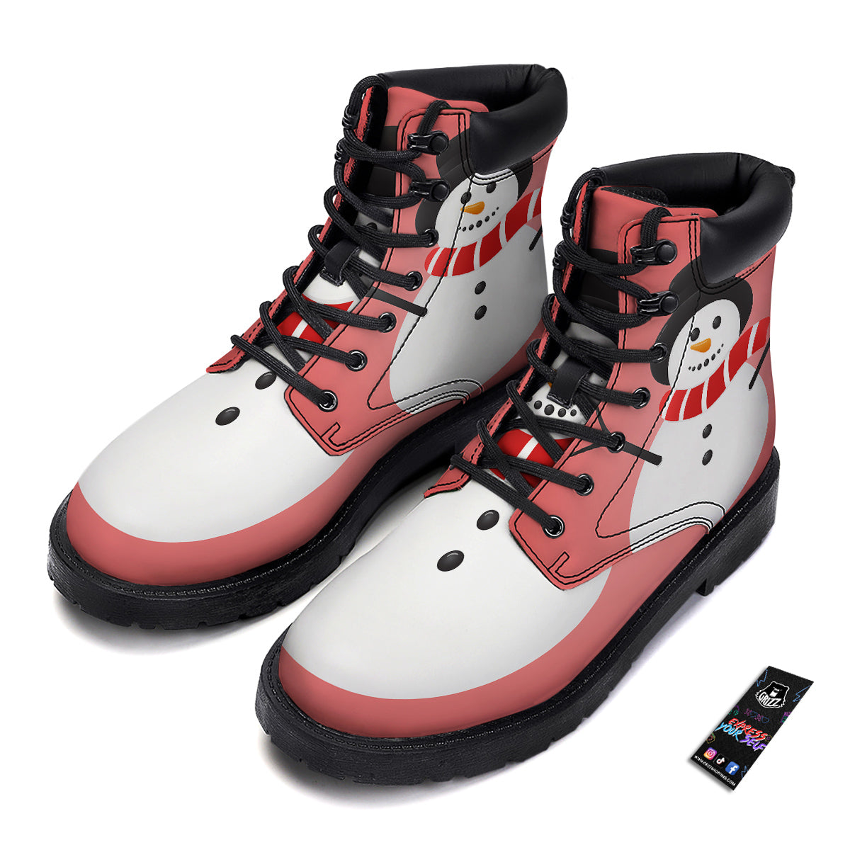 Snowman Cute Print Boots-grizzshop