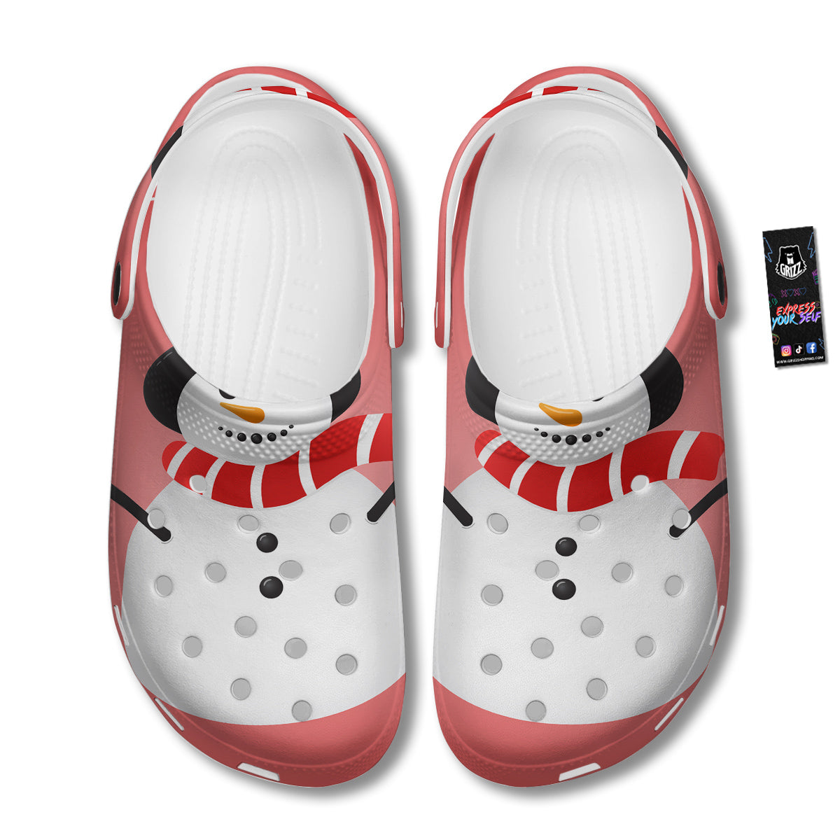 Snowman Cute Print Clog-grizzshop