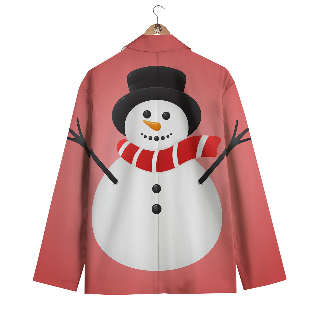 Snowman Cute Print Men's Blazer-grizzshop